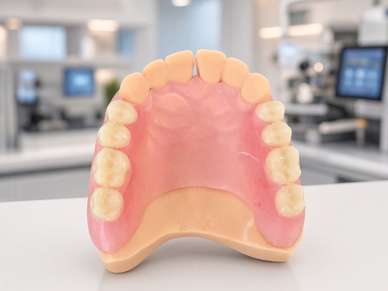 Elastic partial denture.